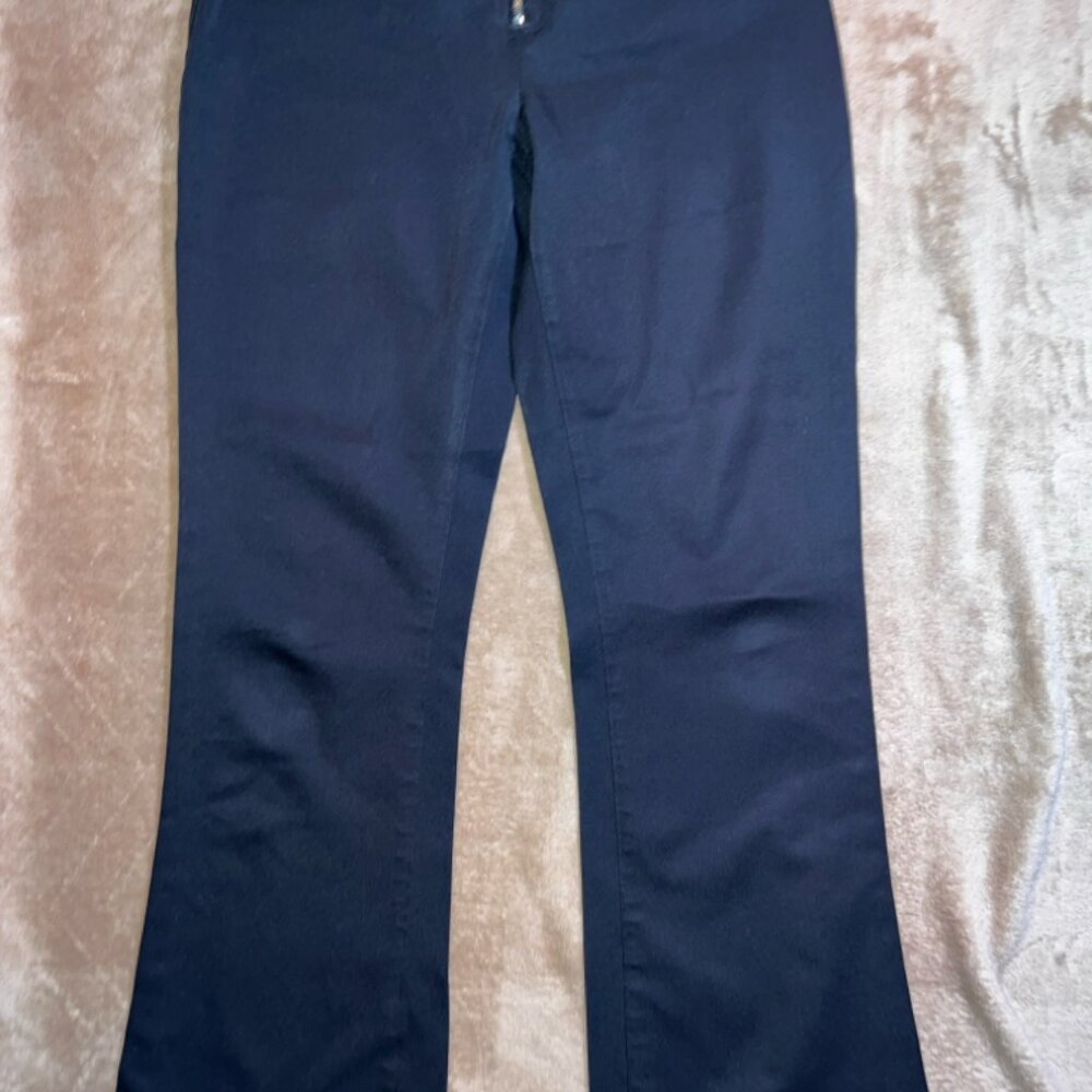 Vtg No Boundaries Junior 5 Black Flat Full Front Zipper Pockets Stretch 90s Pant